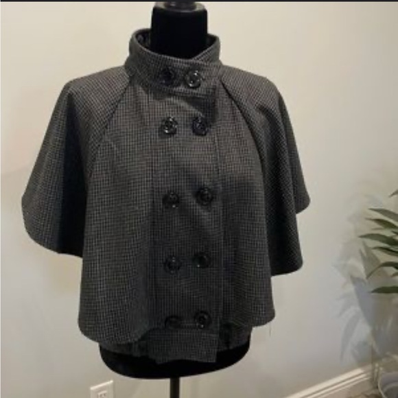 Double Zero Jackets & Blazers - Double Zero Houndstooth Cape-M